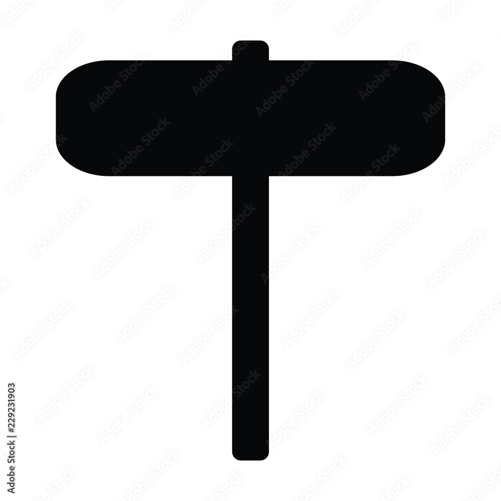 A black and white vector silhouette of a sign post A black and white vector silhouette of a sign post