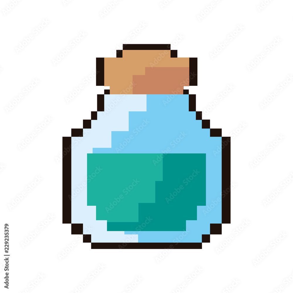 pixel video game bottle potion pixel video game bottle potion