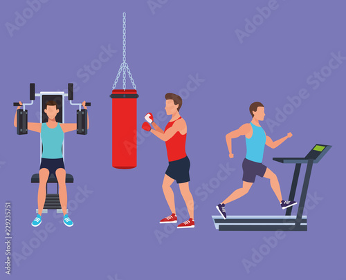 fitness man doing exercise