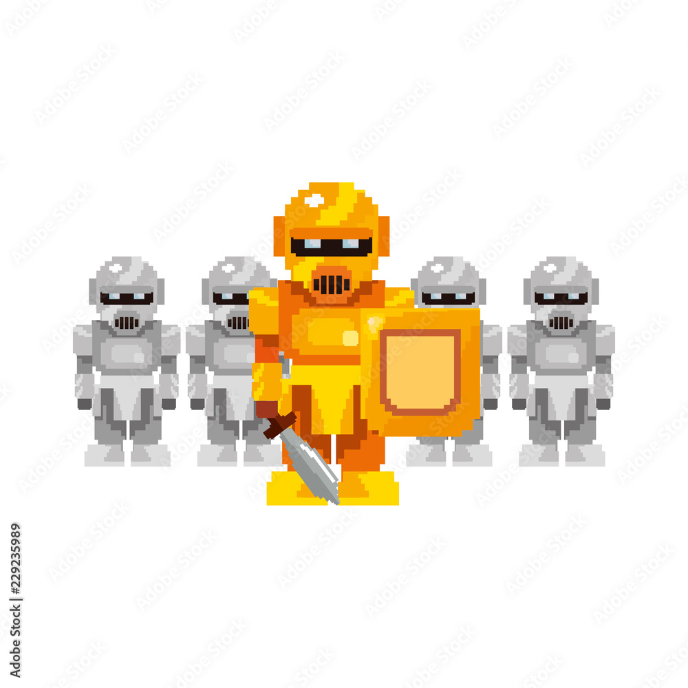 Fototapeta premium pixel video game