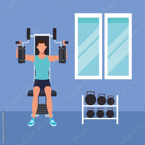 fitness man doing exercise
