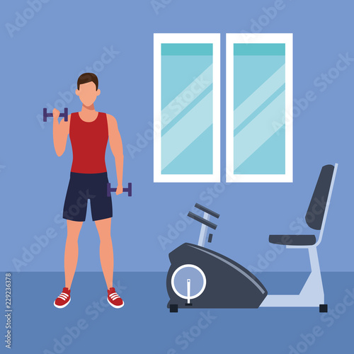 fitness man doing exercise