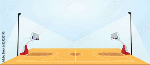 Basketball field. vector illustration