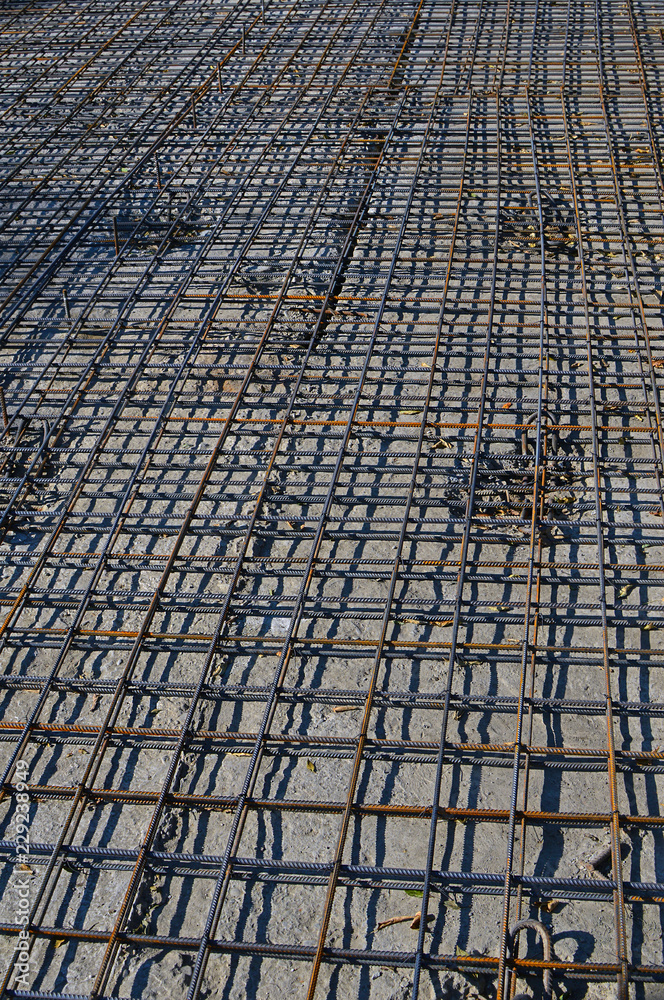 Fototapeta premium Metal grating with fittings