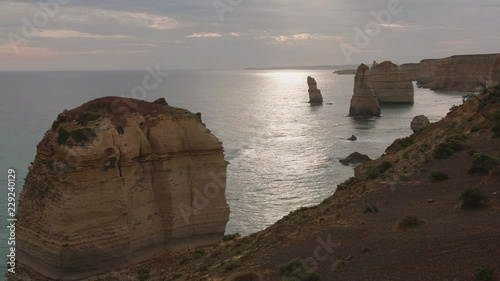 The sunset over the Twelve Apostles, Victoria,Australia photo