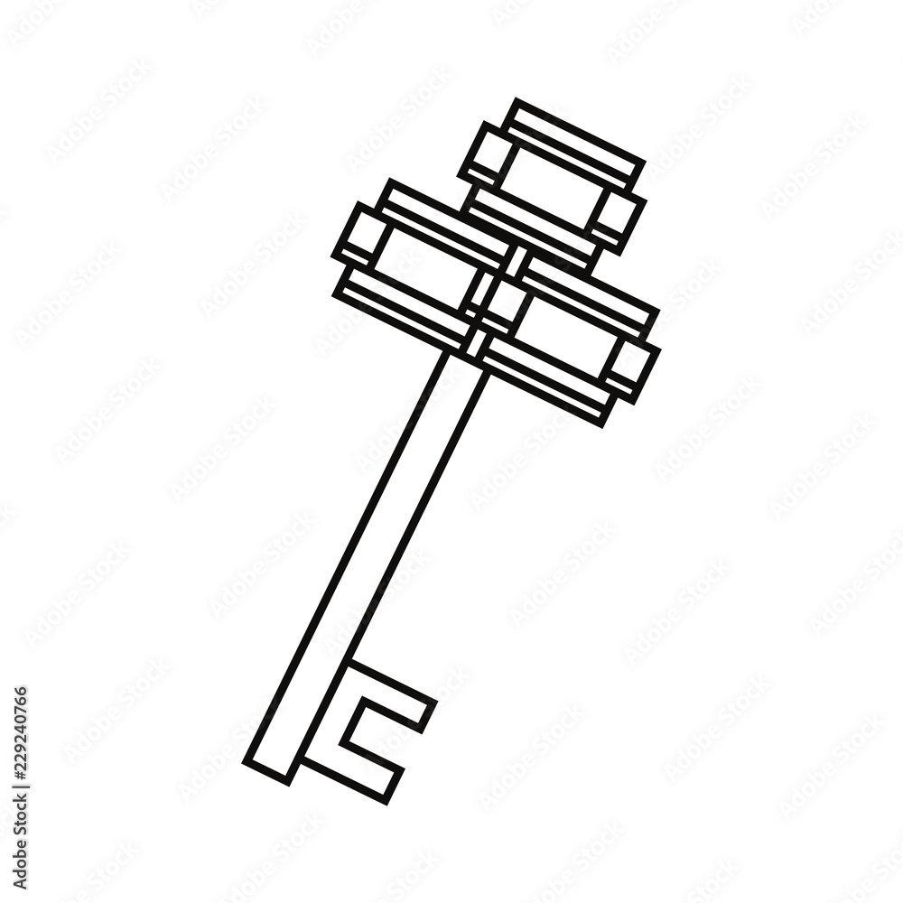 pixel video game gold key pixel video game gold key
