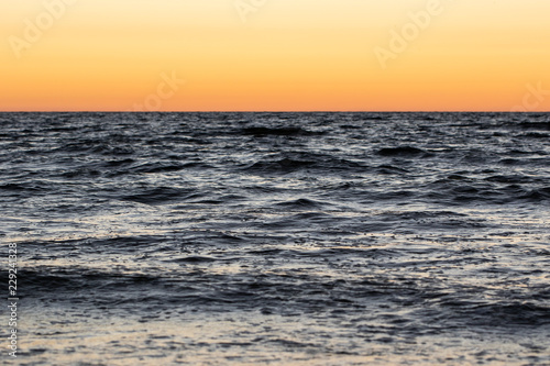 orange sky ocean sunset