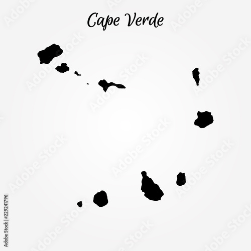 Map of Cape Verde. Vector illustration. World map