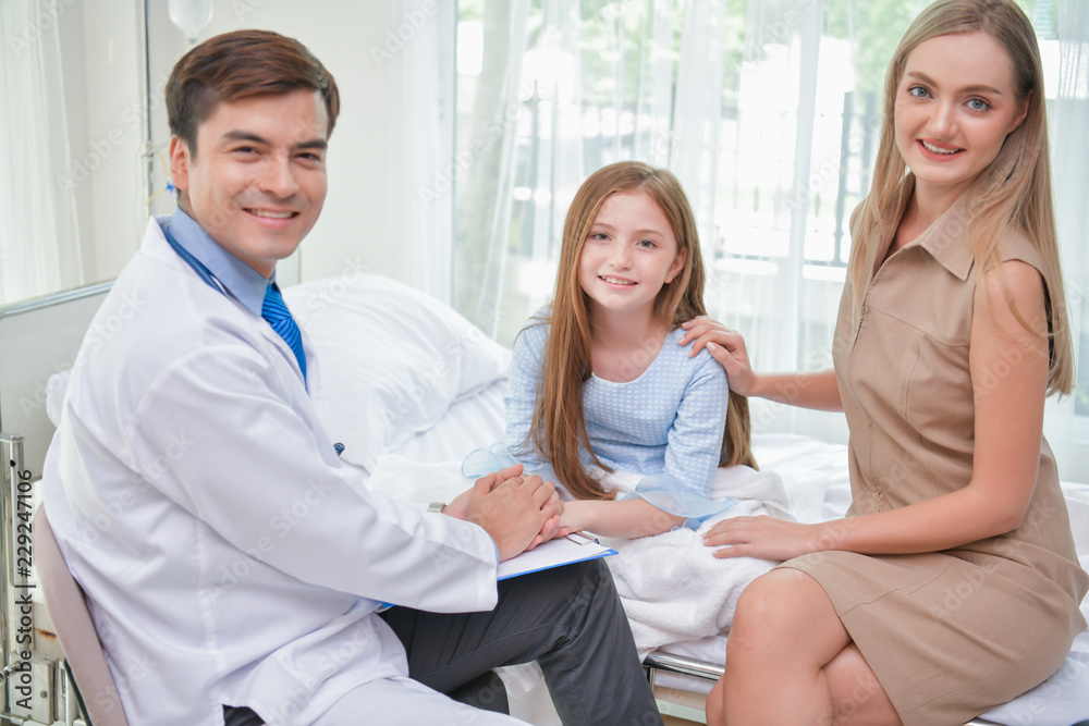 Health Concepts. The doctor is examining the health of the child. Parents take the child to the doctor at the hospital. Health Concepts. The doctor is examining the health of the child. Parents take the child to the doctor at the hospital.