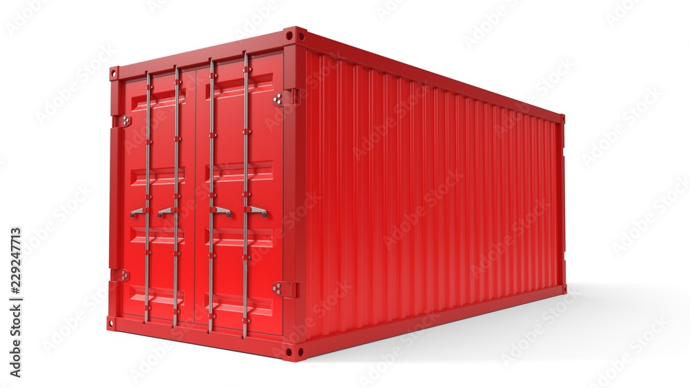 simple shipment container on white. 3d illustration simple shipment container on white. 3d illustration