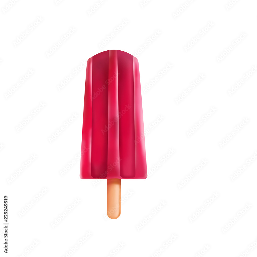 Strawberry red pink popsicles icecream frozen juice summer dessert isolated illustration. Fun and joy decoration. Use as a card, cover, article magazine illustration, menu decorative element. Strawberry red pink popsicles icecream frozen juice summer dessert isolated illustration. Fun and joy decoration. Use as a card, cover, article magazine illustration, menu decorative element.