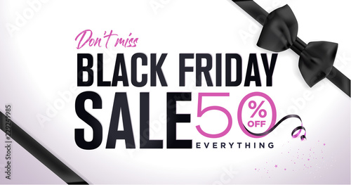 Black Friday sale banner. Social media vector illustration template for website and mobile website development, email and newsletter design, marketing material.