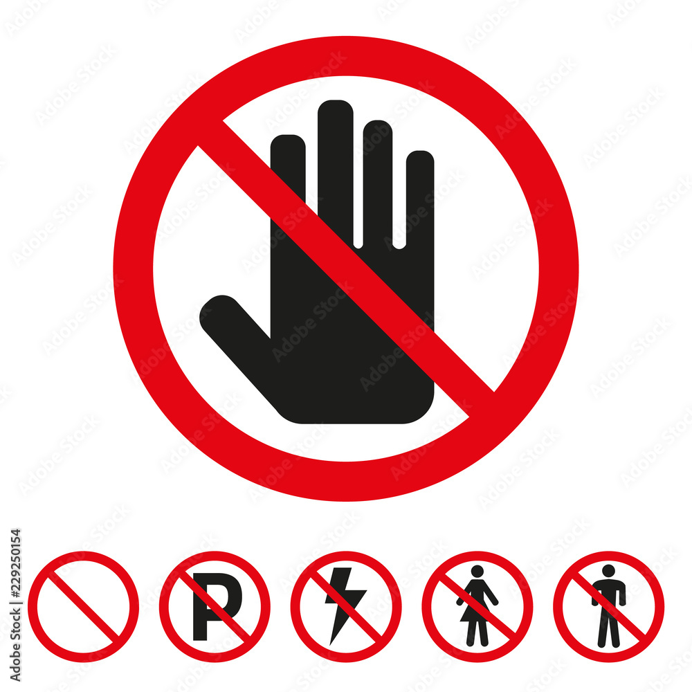 The sign of the stop icon on white background. The sign of the stop icon on white background.