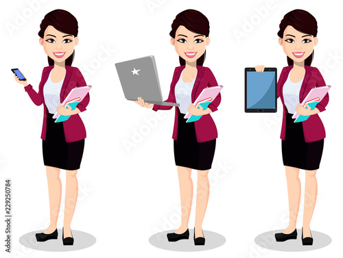 Asian business woman in office clothes