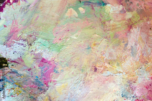Wallpaper Mural colorful abstract oil paint texture on palette. Multicolored background. Hand drawn oil painting with facture. Torontodigital.ca