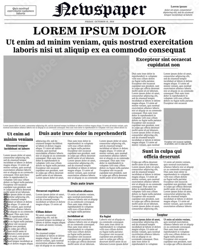 newspaper front page