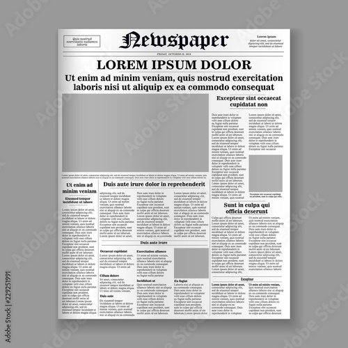 newspaper front page