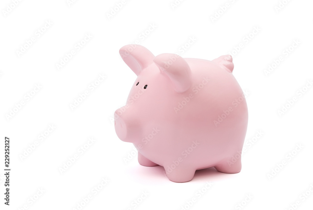 Piggy bank on white background with clipping path 