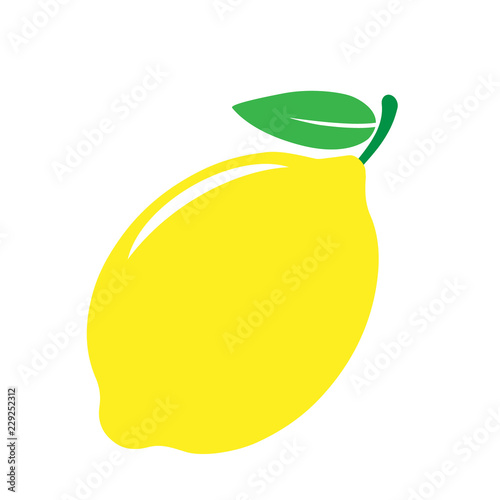 Yellow lemon icon