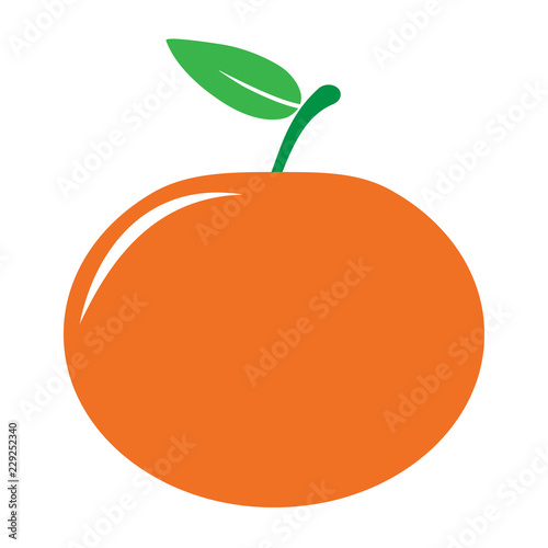 Garden tangerine or mandarine icon