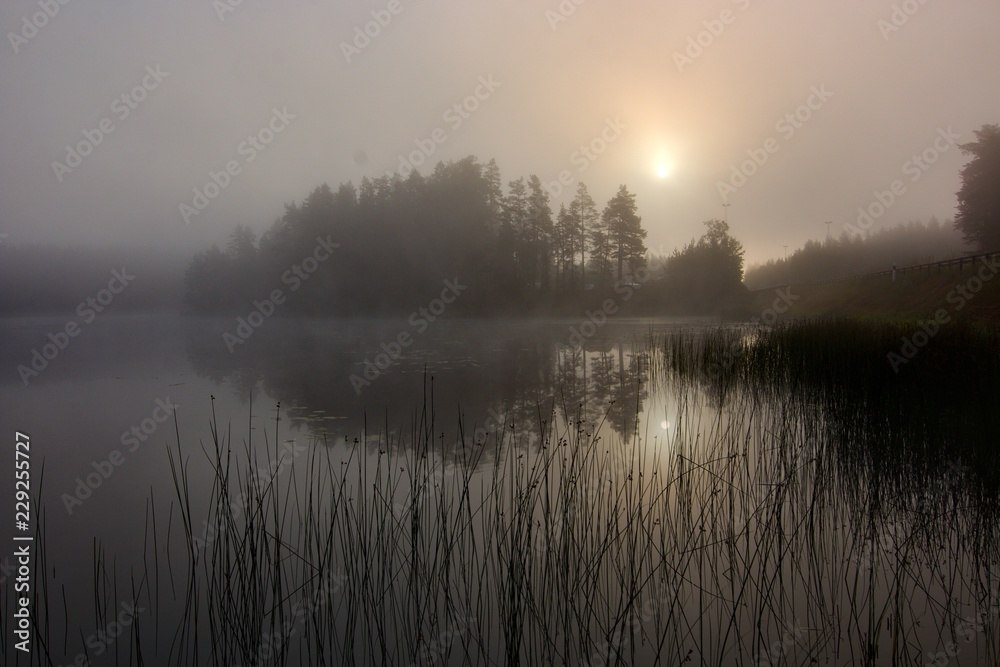 Sunrise over lake Sunrise over lake