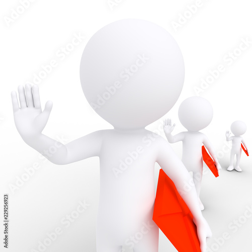 Business Men carrying red folders