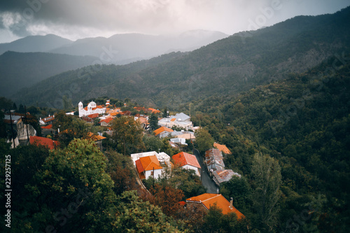 Small Troodos village on the mountains of Cyprus