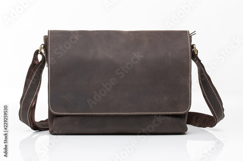 gray nubuck leather men casual or business messenger case