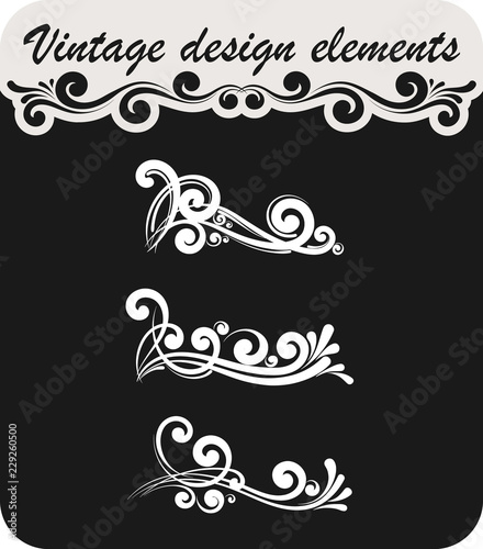 Vintage decorative design elements