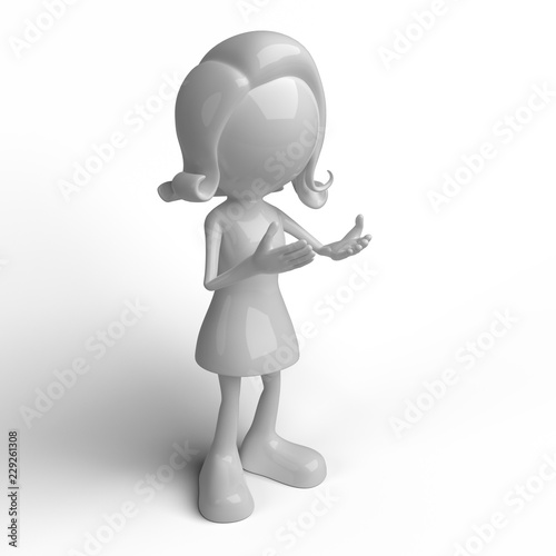 Woman character in different positions