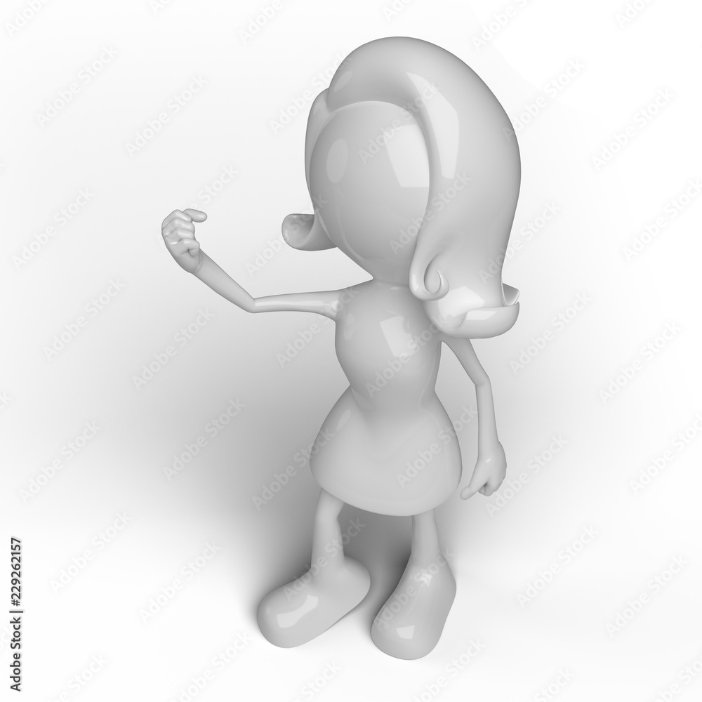 Female character 3D in different positions Female character 3D in different positions