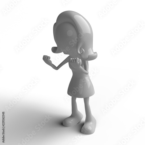 Female character 3D in different positions