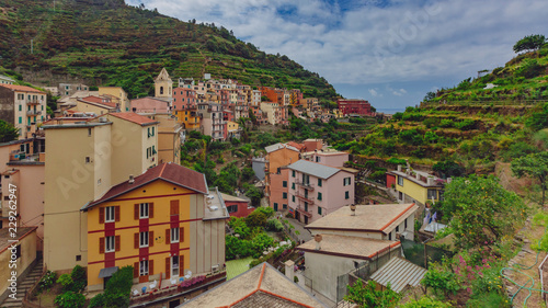 Houses of the village of Manarola, Cinque Terre, Italy