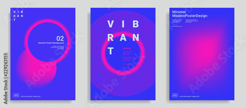 Set of trendy abstract design template
