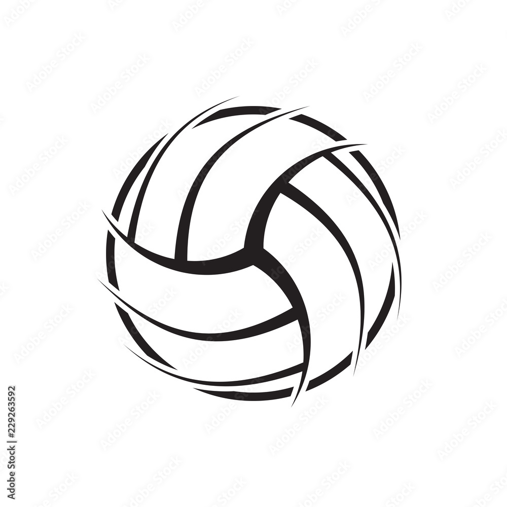 Volleyball abstract symbol
