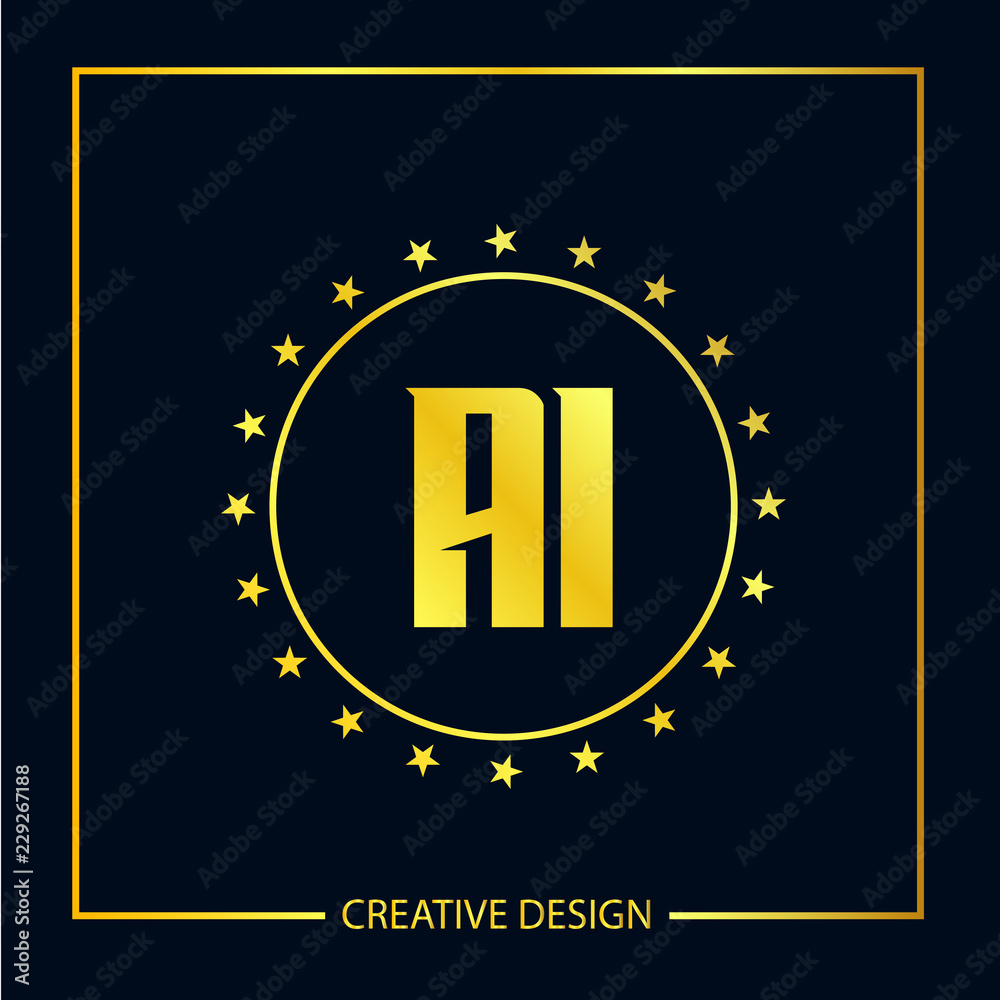 Initial Letter AI Logo Template Design Initial Letter AI Logo Template Design