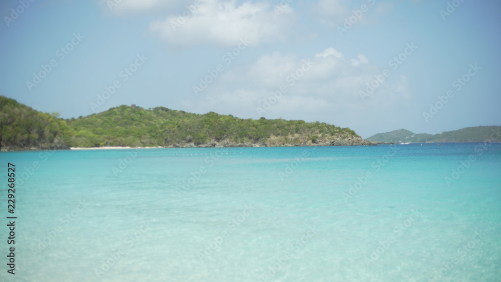 Background Plate of Caribbean waters on St. John's island for green screen Background Plate of Caribbean waters on St. John's island for green screen