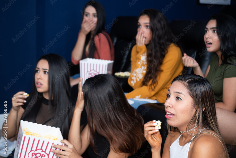 Friends Watching A Movie