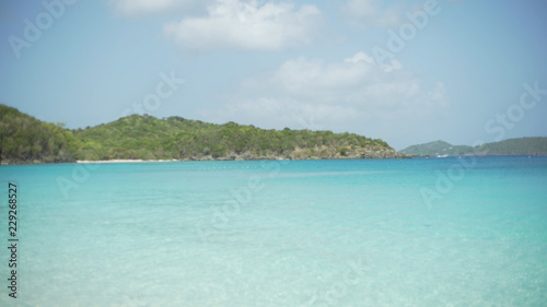 Background Plate of Caribbean waters on St. John's island for green screen