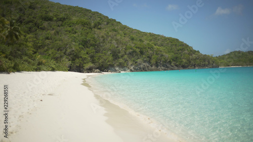 Background Plate of Sandy beaches and clear water on the Caribbean coast