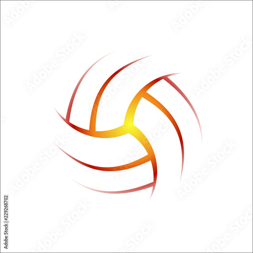 Volleyball outline background