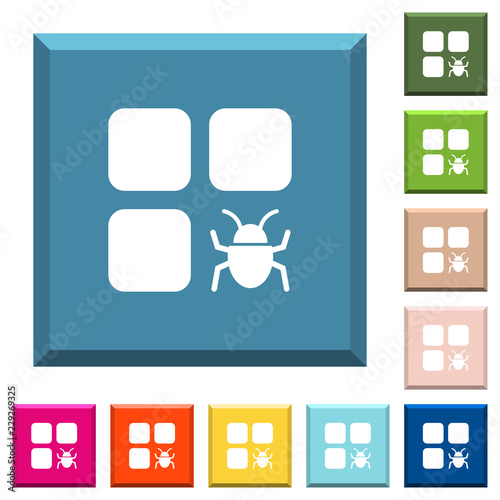 Component bug white icons on edged square buttons