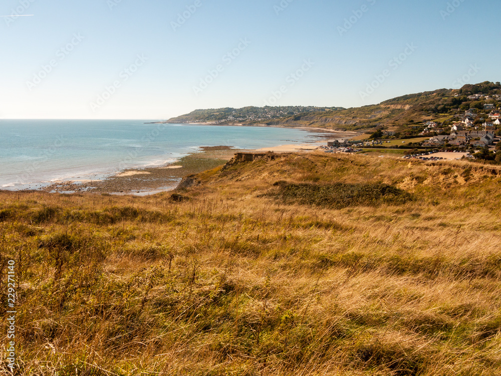 jurassic coast Charmouth dorset cliffs rocks landscape nature tourist people holiday destination fun recreation ocean