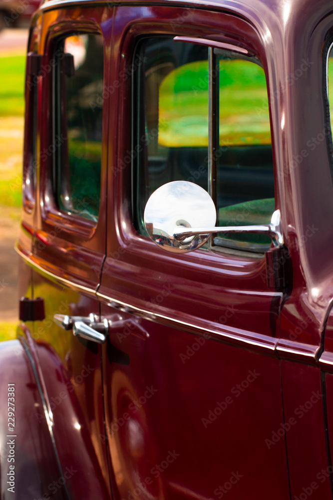 View of the Side of an Antique Car