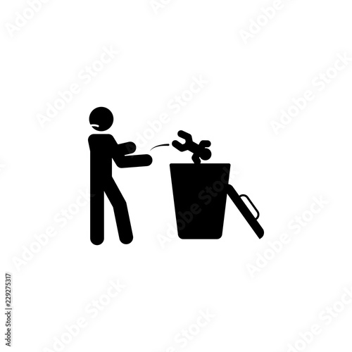 baby, dump icon. Element of youth and social issues glyph icon for mobile concept and web apps. Detailed baby, dump icon can be used for web and mobile