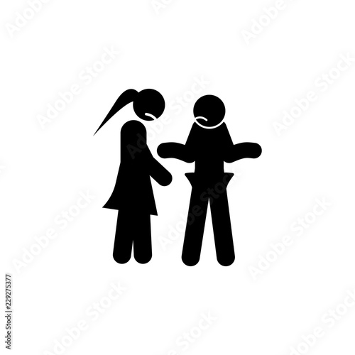family, bankrupt icon. Element of youth and social issues glyph icon for mobile concept and web apps. Detailed family, bankrupt icon can be used for web and mobile