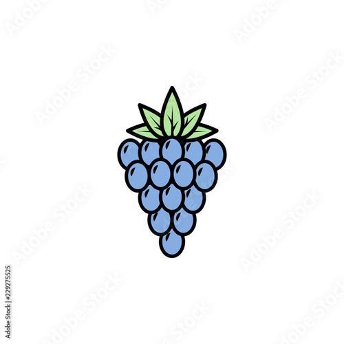 Grapes icon. Element of color ancient greece  icon for mobile concept and web apps. Colored Grapes icon can be used for web and mobile