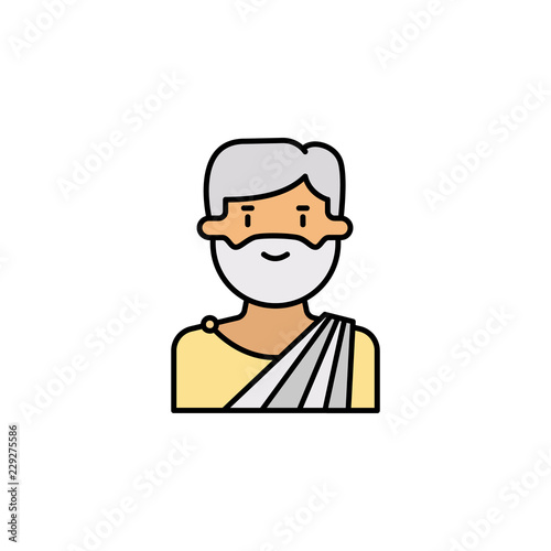Old man Greece icon. Element of color ancient greece  icon for mobile concept and web apps. Colored Old man Greece icon can be used for web and mobile