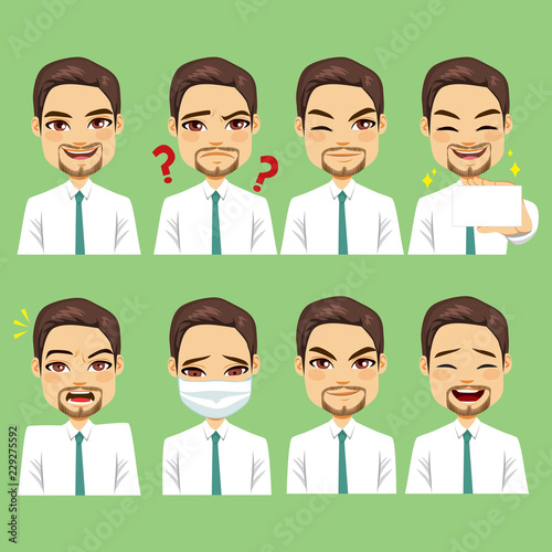 Young businessman funny ava...