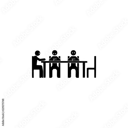Fototapeta Naklejka Na Ścianę i Meble -  sitting company, waiting icon. Element of sitting posture icon for mobile concept and web apps. Glyph company, waiting icon can be used for web and mobile